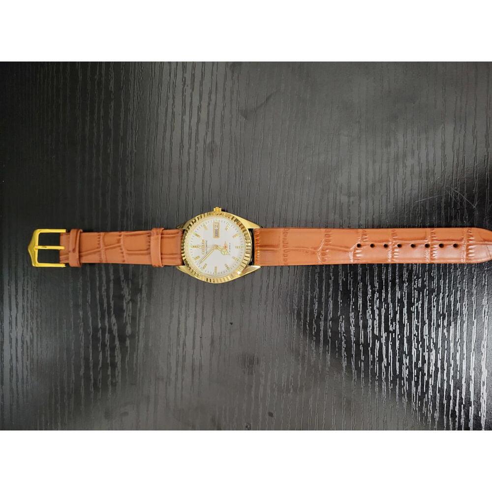 RARE Pristine Vintage Citizen‎ Eagle 7 Men's Automatic Leather Watch - Picture 5 of 6
